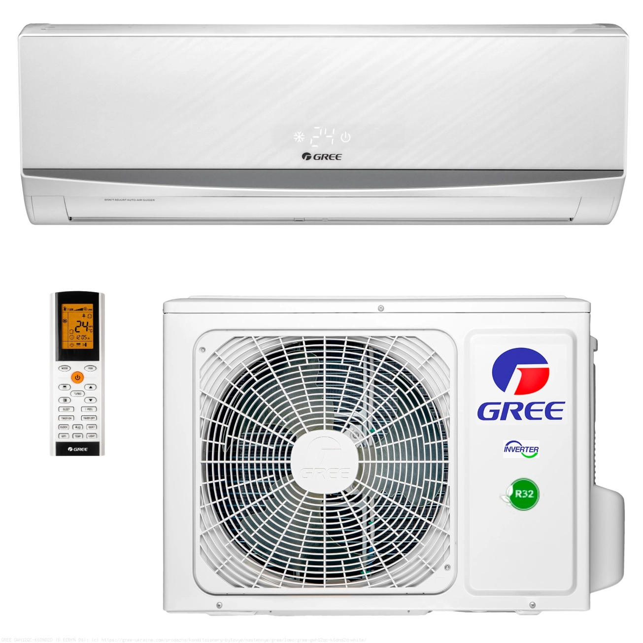 Кондиціонер спліт-система Gree Lomo GWH12QC-K6DND2D WHITE